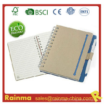Notebook de papel de alta qualidade com caneta ecológica